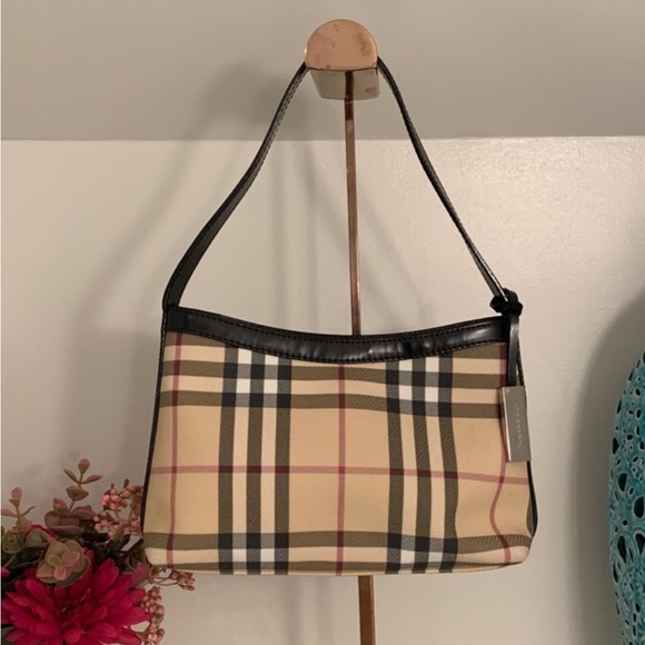 Burberry Handbags - Burberry Nova Check Mini Hobo Bag